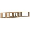 vidaXL Wandschappen 4 st Ambachtelijk eiken 80 x 15 x 26 cm