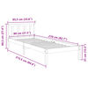 vidaXL Bedframe extra lang zonder matras massief grenenhout 80x210 cm
