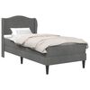 vidaXL Bedframe met hoofdeinde Donkergrijs 90 x 190 cm Fluweel