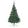 vidaXL Kunstmatig Voorverlicht Kerstboom met 300 LED Groen 210 cm PVC