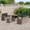vidaXL Tuin Sofa Set met kussen met opslag met kussen 8 pcs Grijs