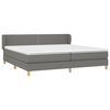 vidaXL Boxspring met matras stof donkergrijs 200x200 cm