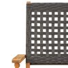 vidaXL Tuinstoelen 6 st inklapbaar poly rattan en massief hout zwart