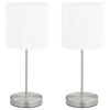 vidaXL Tafellampen 2 st met aanraakknop E14 wit