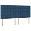 vidaXL Opslag bed met matras met matras Blauw 200 x 200 cm Polyester