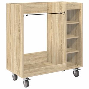 vidaXL Golfkast met wiel Effen Sonoma Eiken 90 x 45 x 98 cm