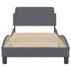 vidaXL Bedframe "Dover" 90x200 cm fluweel donkergrijs