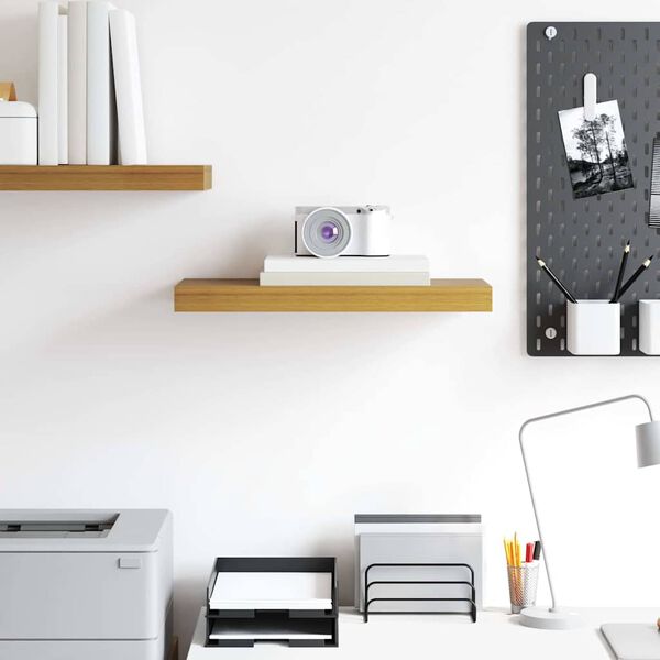 vidaXL Wandplank Wandgemonteerd Beige 50 x 23 x 4 cm Bewerkt hout