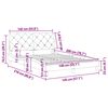vidaXL Bedframe zonder matras fluweel blauw 140x200 cm