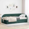 vidaXL Hoekbedframe met Matras met hoofdeinde 2 pcs Groen Fluweel