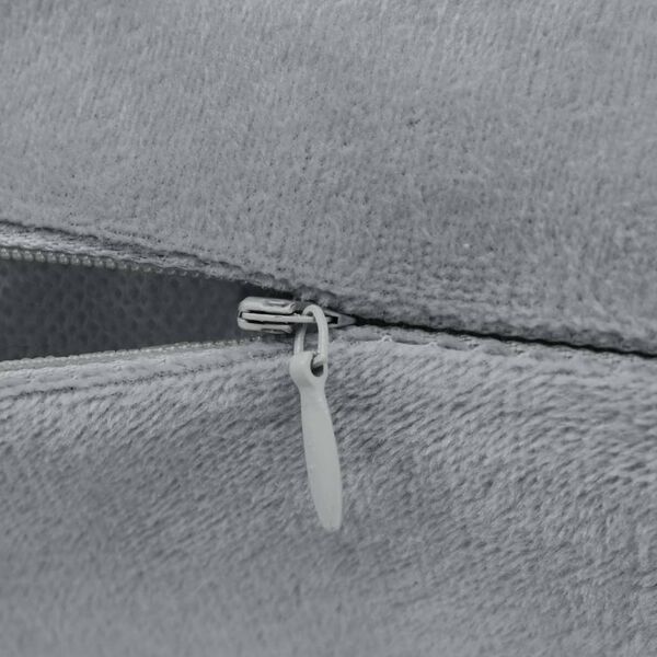 vidaXL 2-delige Sierkussenset 45x45 cm stof grijs