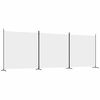 vidaXL Kamerscherm met 3 panelen 525x180 cm stof wit
