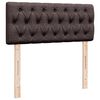vidaXL Boxspring met matras stof donkerbruin 120x190 cm
