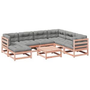 vidaXL 8-delige Loungeset met kussens massief douglas vurenhout