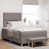 vidaXL Boxspring bed met matras met hoofdeinde Taupe 120 x 190 cm Stof