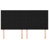 vidaXL Hoofdbord zwart 200x5x118/128 cm stof
