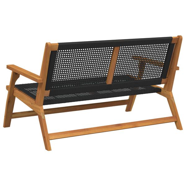vidaXL Tuinmeubelen Zwart 122 x 78 x 73 cm Massief Acaciahout