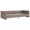 vidaXL Slaapbank met USB stof taupe 90x200 cm