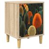 vidaXL Nachtkastje ZAANDAM Sonoma Eiken 36 x 33 x 50 cm Bewerkt hout