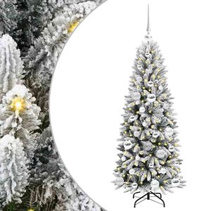 vidaXL Kunstkerstboom Wit 120 cm PVC en Plastic en Staal en PE
