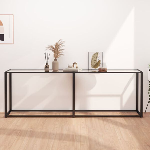 vidaXL Wandtafel 220x35x75,5 cm gehard glas transparant