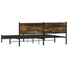 vidaXL Bedframe zonder matras metaal gerookt eikenkleurig 193x203 cm