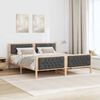 vidaXL Bedframe Donkergrijs 160 x 200 cm Massief grenenhout