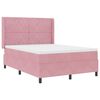 vidaXL Boxspringbed met LED-striplichten Roze 140 x 190 cm Fluweel