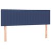 vidaXL Boxspring met matras stof blauw 140x200 cm