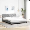 vidaXL Bedframe zonder matras stof lichtgrijs 180x200 cm