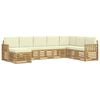 vidaXL Buiten bankenset 8 pcs Wit en cr&egrave;mekleurig 306 x 187,5 x 73 cm