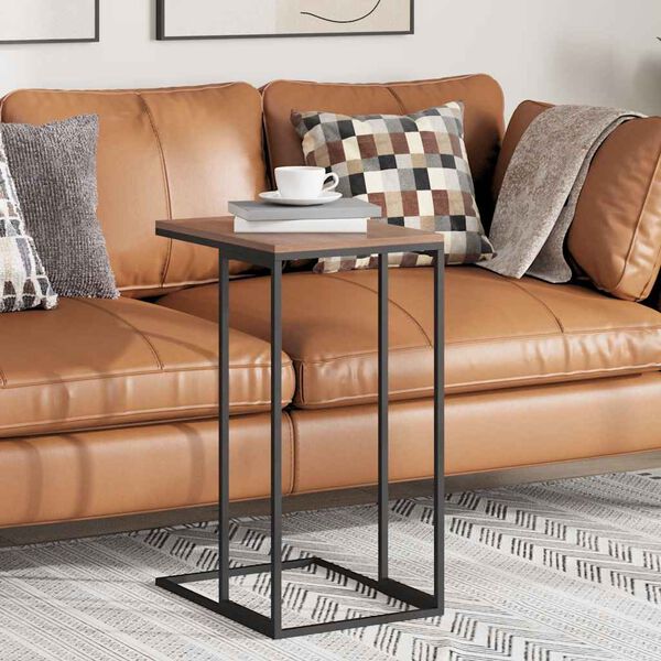 vidaXL Bijzettafel 40x30x59 cm bewerkt hout zwart