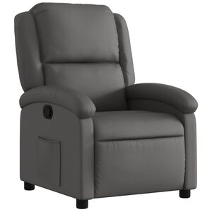 vidaXL Relaxfauteuil Grijs Echt Leer
