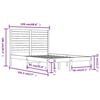 vidaXL Bedframe massief hout wit 120x190 cm