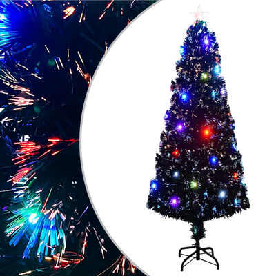 vidaXL Kerstboom met LED en standaard 240 cm glasvezel