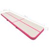 vidaXL Gymnastiekmat met pomp opblaasbaar 800x100x20 cm PVC roze