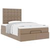 vidaXL Ottoman bed met matras 120x200cm kunstleer cappuccinokleurig