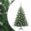 vidaXL Kunstkerstboom met kerstbal 150 cm 150 LED's Warmwit