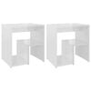 vidaXL Nachtkastjes 2 st 40x30x40 cm bewerkt hout hoogglans wit