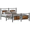 vidaXL Bedframe zonder matras hout gerookt eikenkleurig 140x190 cm