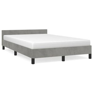 vidaXL Bedframe zonder matras 120x190 cm fluweel lichtgrijs