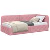 vidaXL Hoekbedframe met hoofdeinde Roze 90 x 200 cm Fluweel