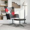 vidaXL Relaxstoel met voetenbank patchwork stof
