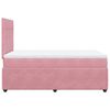 vidaXL Boxspring met matras fluweel roze 120x190 cm