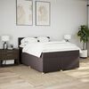 vidaXL Boxspring met matras stof donkerbruin 140x190 cm