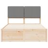 vidaXL Bedframe met Gevoerd Hoofdgedeelte Lichtgrijs 120 x 190 cm