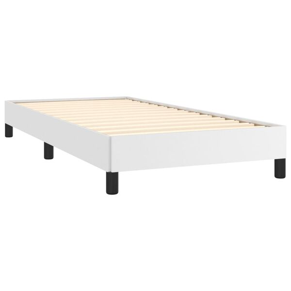 vidaXL Bedframe kunstleer wit 90x190 cm