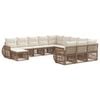 vidaXL Tuinbankenset 12 pcs Beige poly rattan