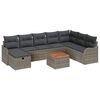 vidaXL Tuinbankenset 9 st Grijs Poly riet
