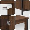 vidaXL 2-delige Badkamermeubelset bewerkt hout bruin eikenkleur